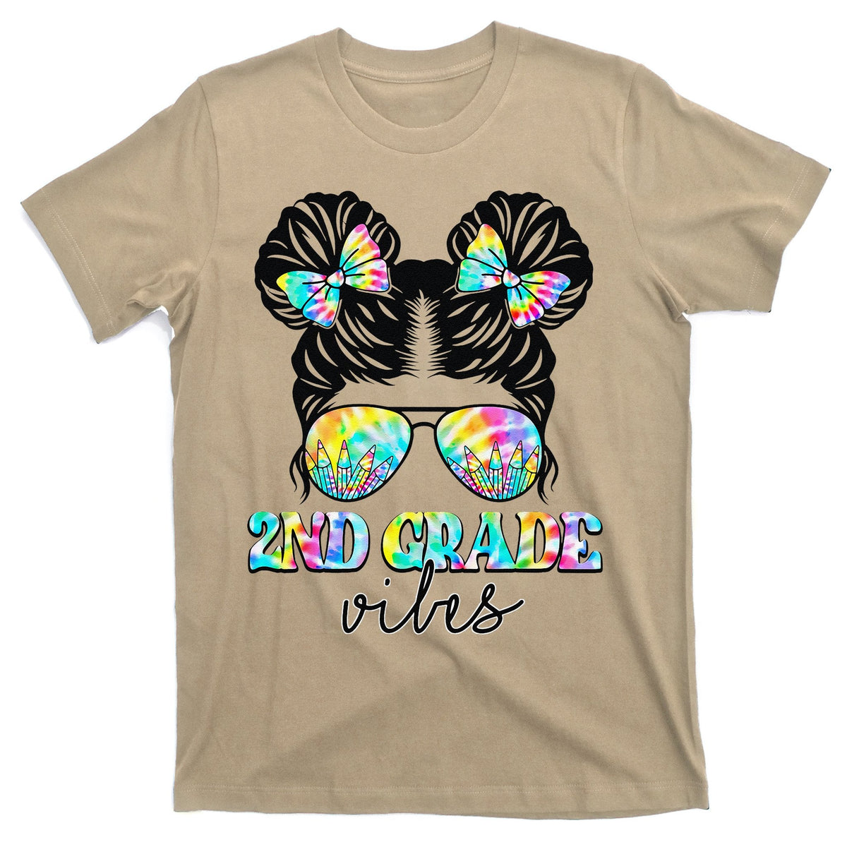 2nd Grade Vibes Messy Hair Bun Back To School First Day product image 1