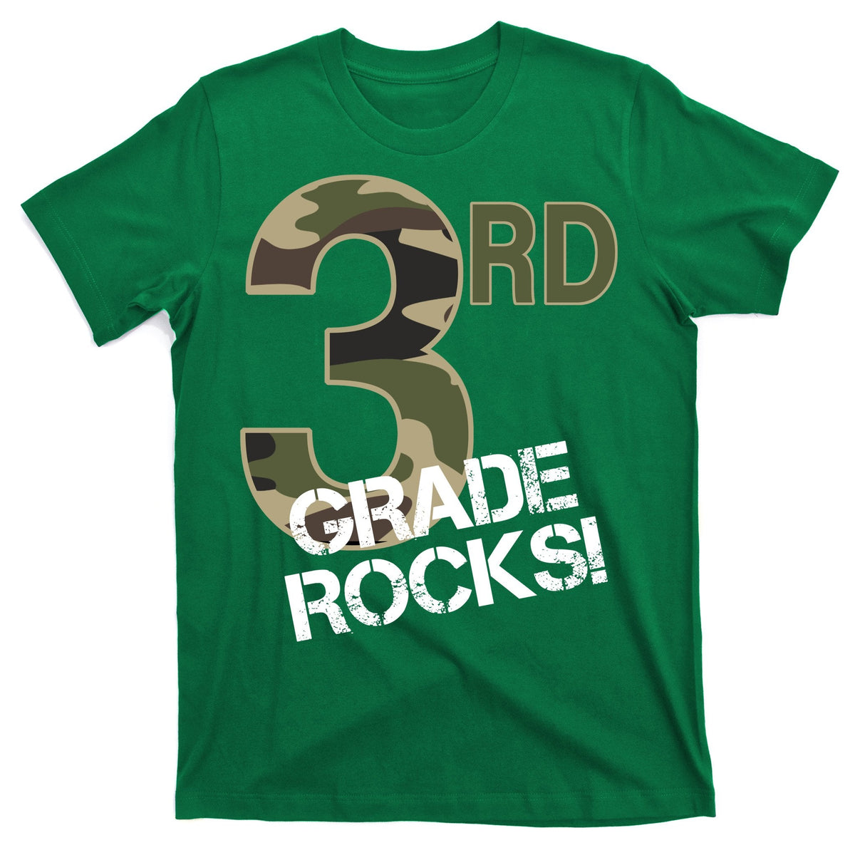 3rd Grade Rocks Camo T-Shirt product image 1