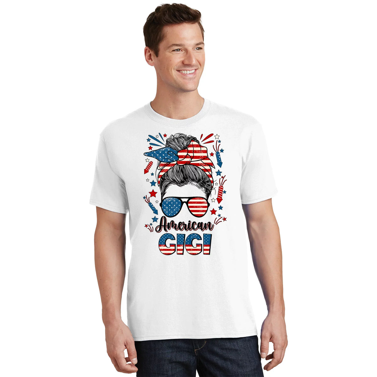 4th Of July Gigi Grandmother American Flag Grandma T-Shirt product image 1