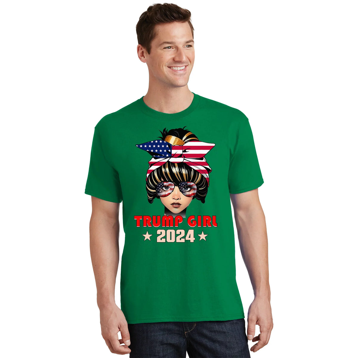 4th Of July Trump 45 47 Girl 2024 T-Shirt product image 1