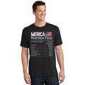 4th of July Proud American Merica Nutrition Facts T-Shirt product image 1
