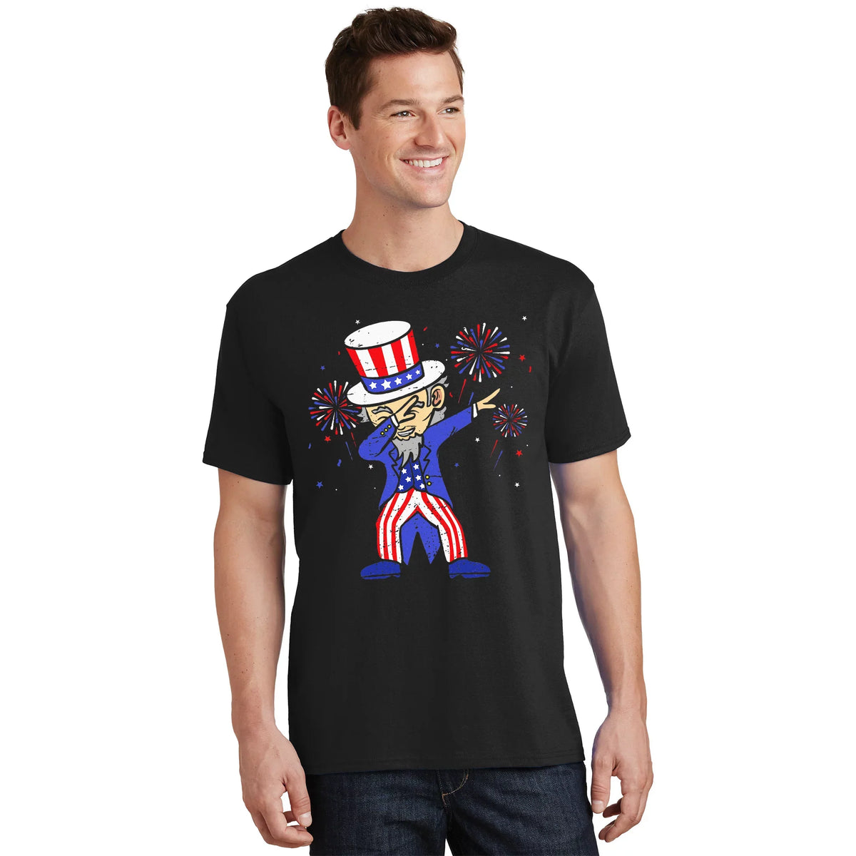 4th Of July For Funny Dabbing Uncle Sam T-Shirt product image 1