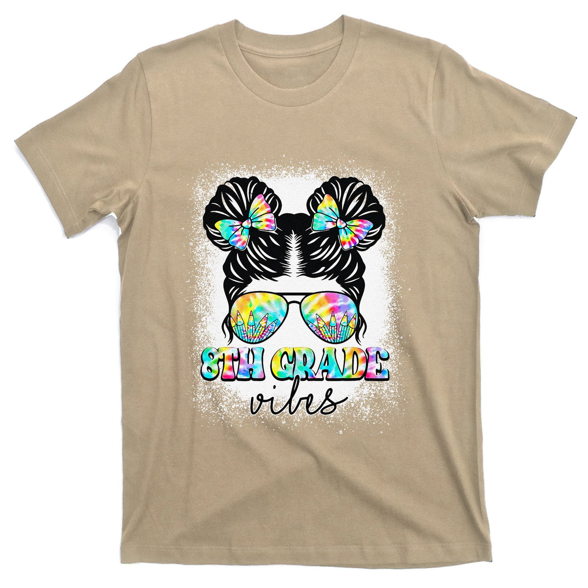 8th Grade Vibes Messy Hair Bun Back To School First Day product image 1
