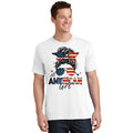 All American 4th Of July Messy Bun USA Flag T-Shirt product image 1