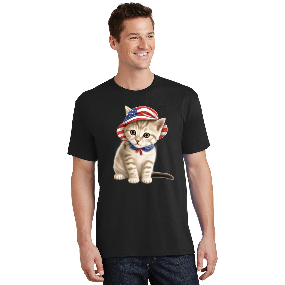 American Cat 4th Of July Patriotic Cats Siberian Kitten product image 1