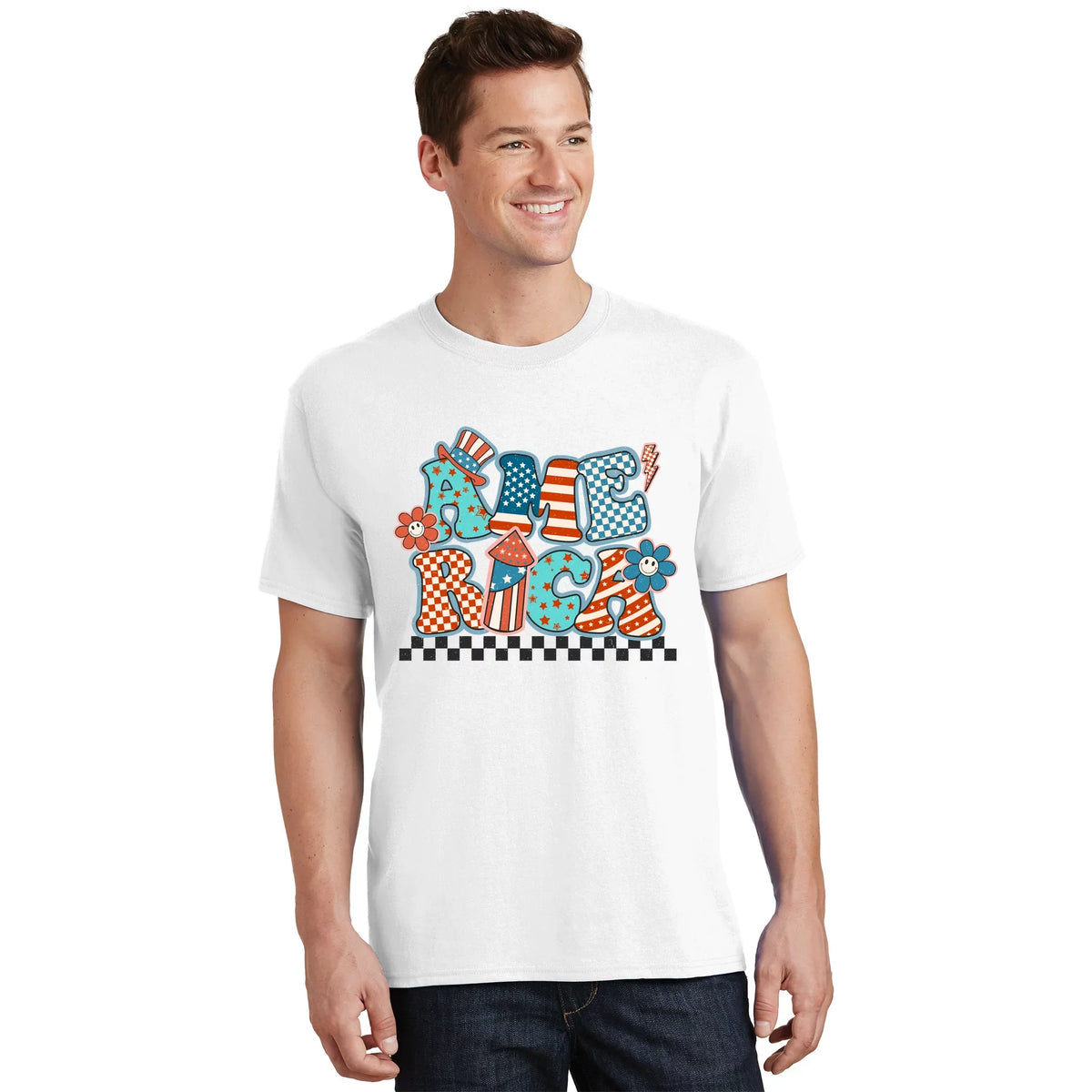 America Firecracker 4th Of July American Flag Gift T-Shirt product image 1