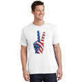 American Flag Peace Sign Hand 4th Of July T-Shirt product image 1