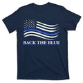 Back The Blue Thin Line USA Flag T-Shirt product image 1