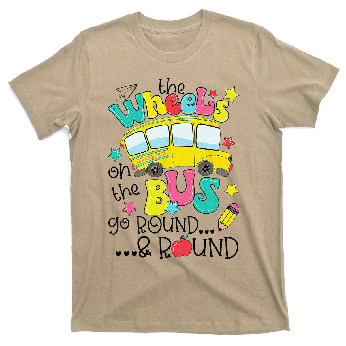 Back To School Funny The WHEELS On BUS T-Shirt product image 1
