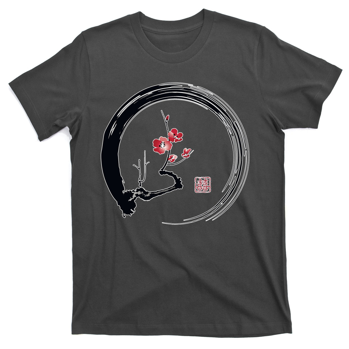 Cherry Blossom Japanese Ink Painting T-Shirt product image 1