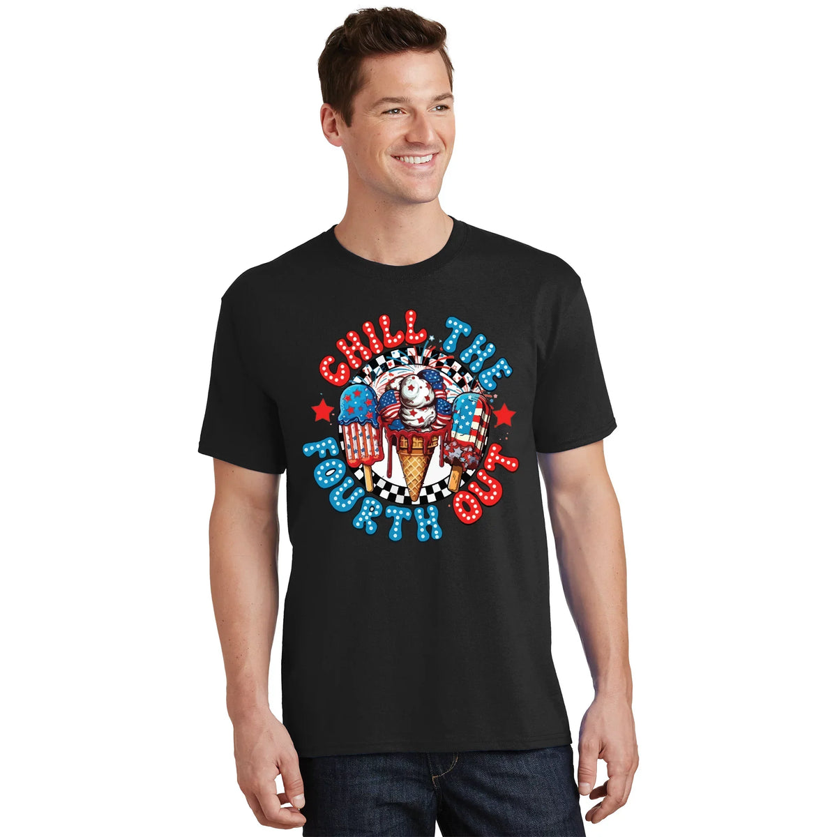 Chill The 4th Out Funny Of July Retro Of T-Shirt product image 1