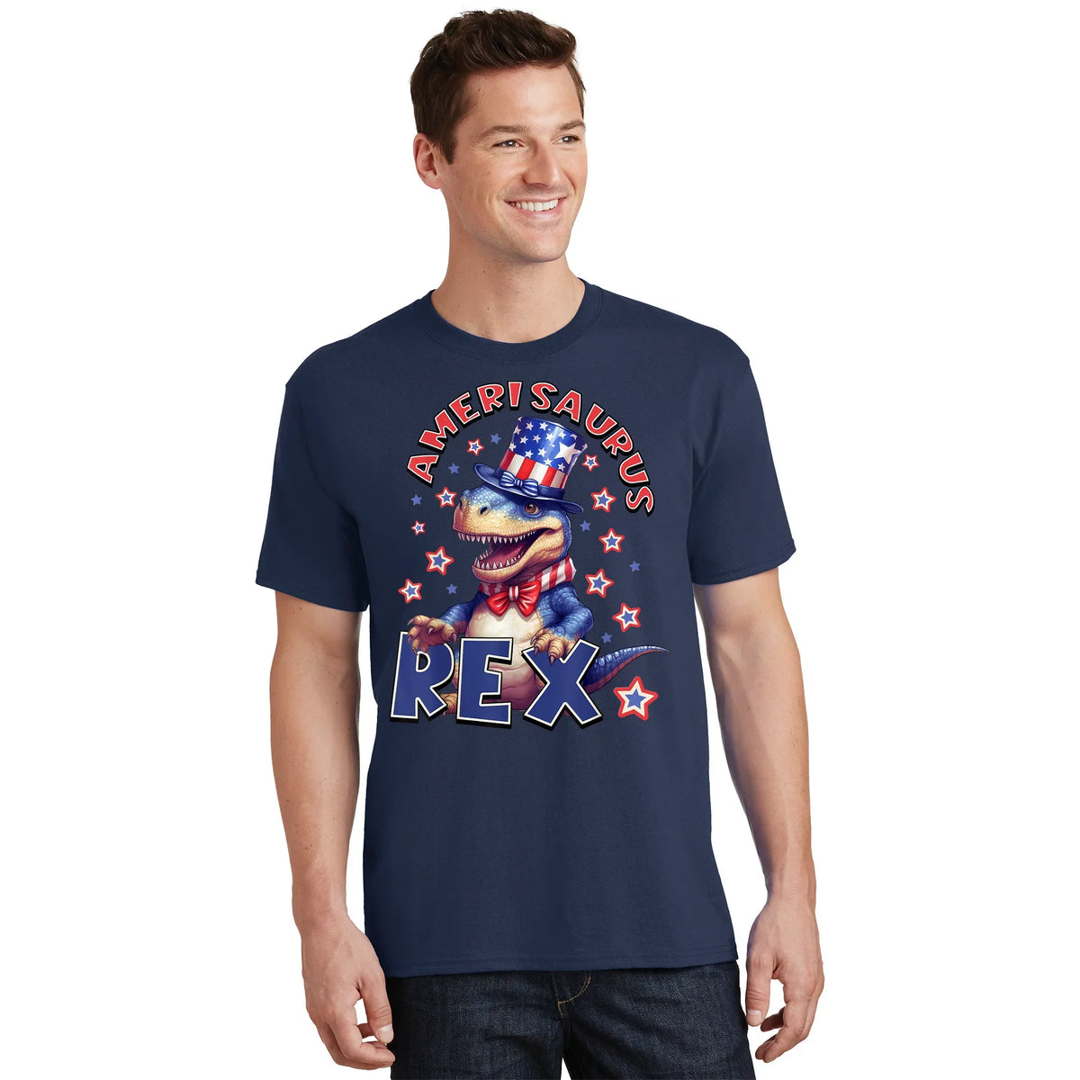 Dinosaur 4th Of July Amerisaurus T Rex T-Shirt product image 1