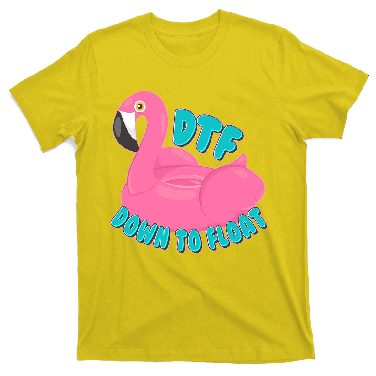 Dtf Down To Float Vacation Time Flamingo Floatie T-Shirt product image 1