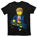 Donald Trump Building a Wall out of Toys T-Shirt product image 1