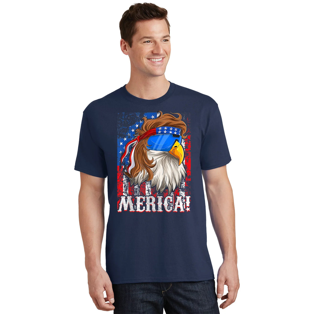Eagle Mullet 4th Of July USA American Flag Vintage Merica product image 1