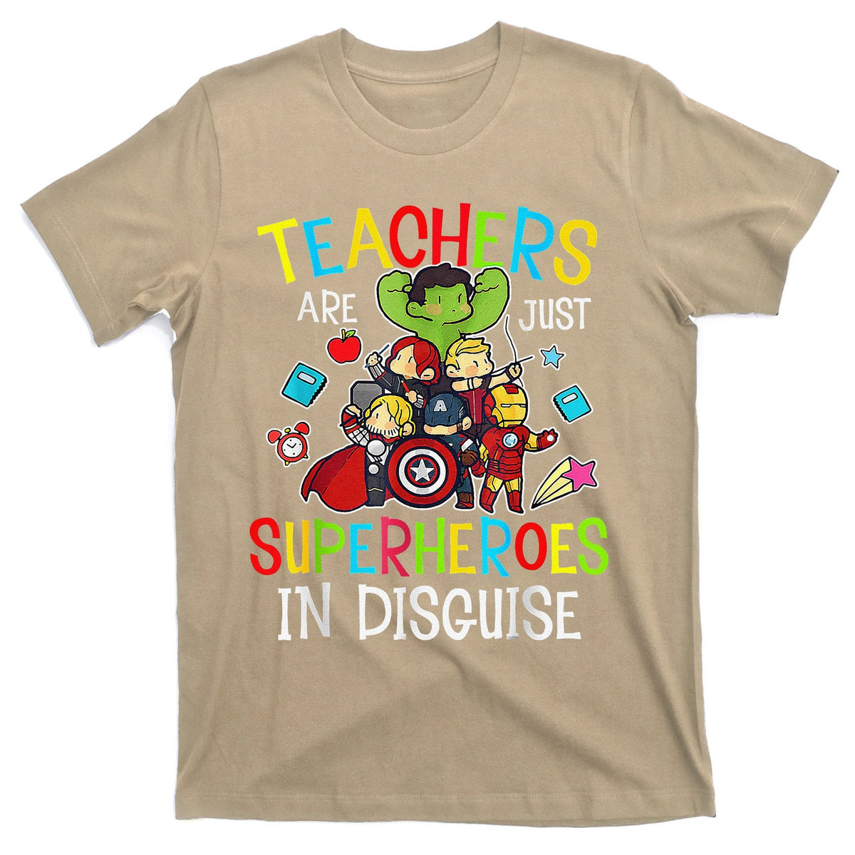 Funny Back To School Teachers Are Superheroes Gifts T-Shirt product image 1