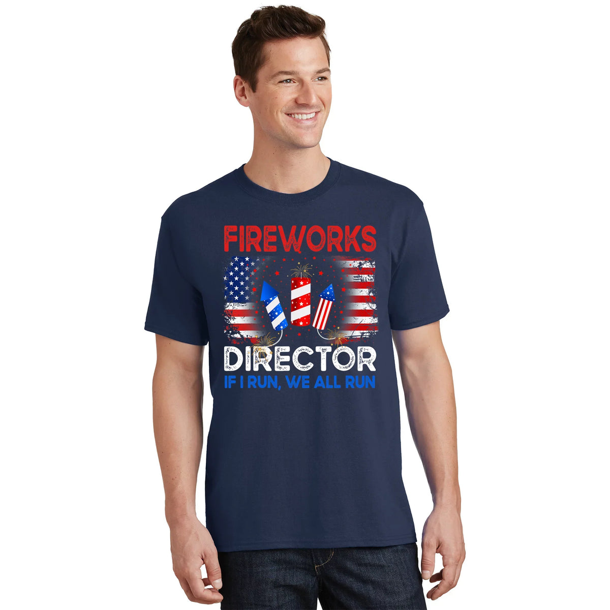 Fireworks Director If I Run We All US 4th Of July T-Shirt product image 1