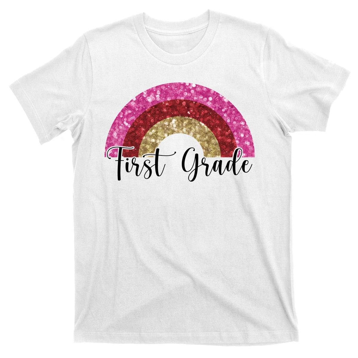First Grade Cute Rainbow Back To School T-Shirt product image 1