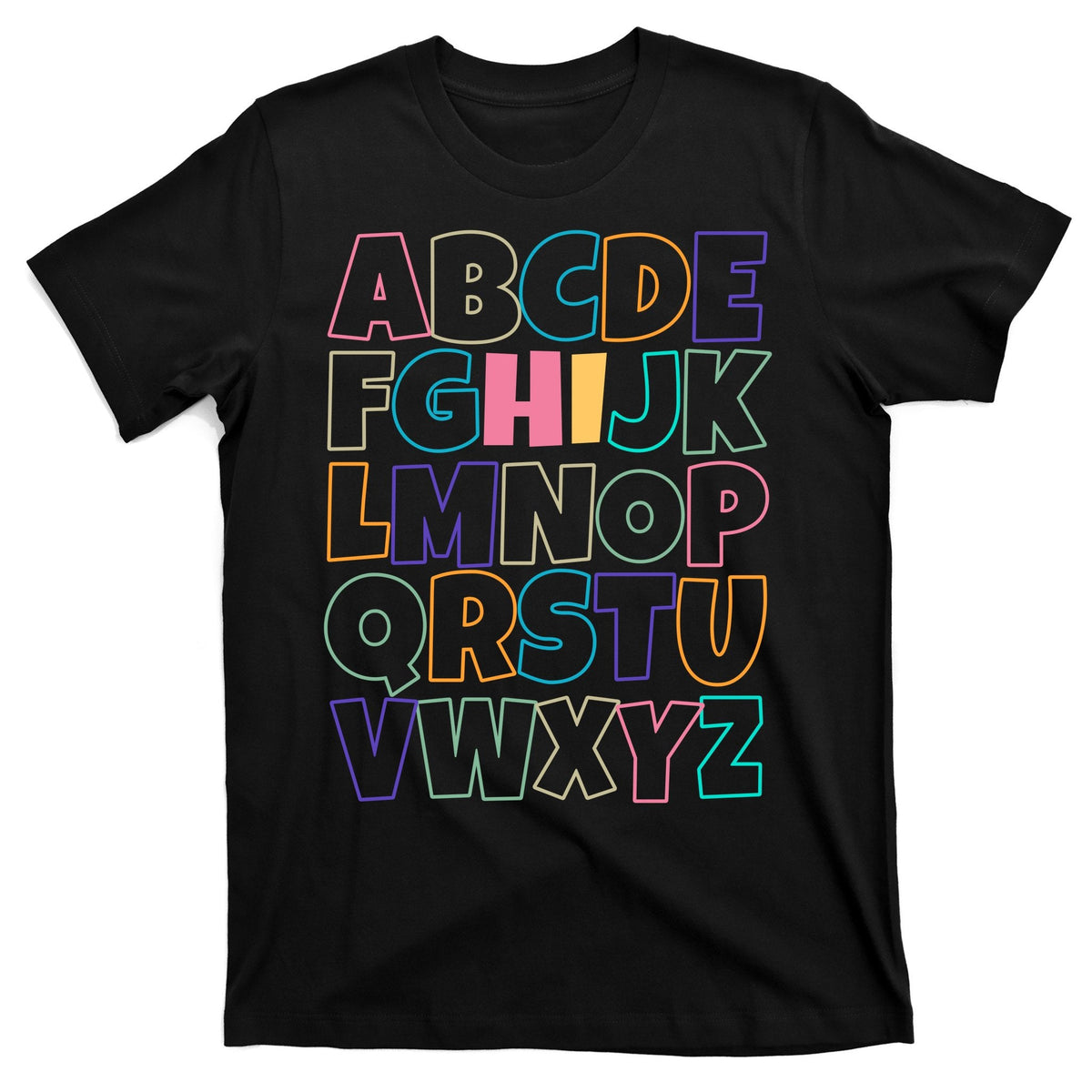 Hi ABC Colorful Alphabet T-Shirt product image 1