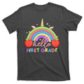 Hello First Grade Rainbow Back To School T-Shirt product image 1