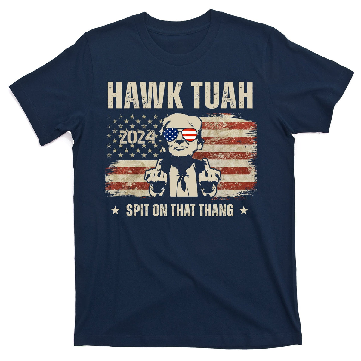 Hawk Tuah Spit On That Thang 2024 Usa Trump T-Shirt product image 1