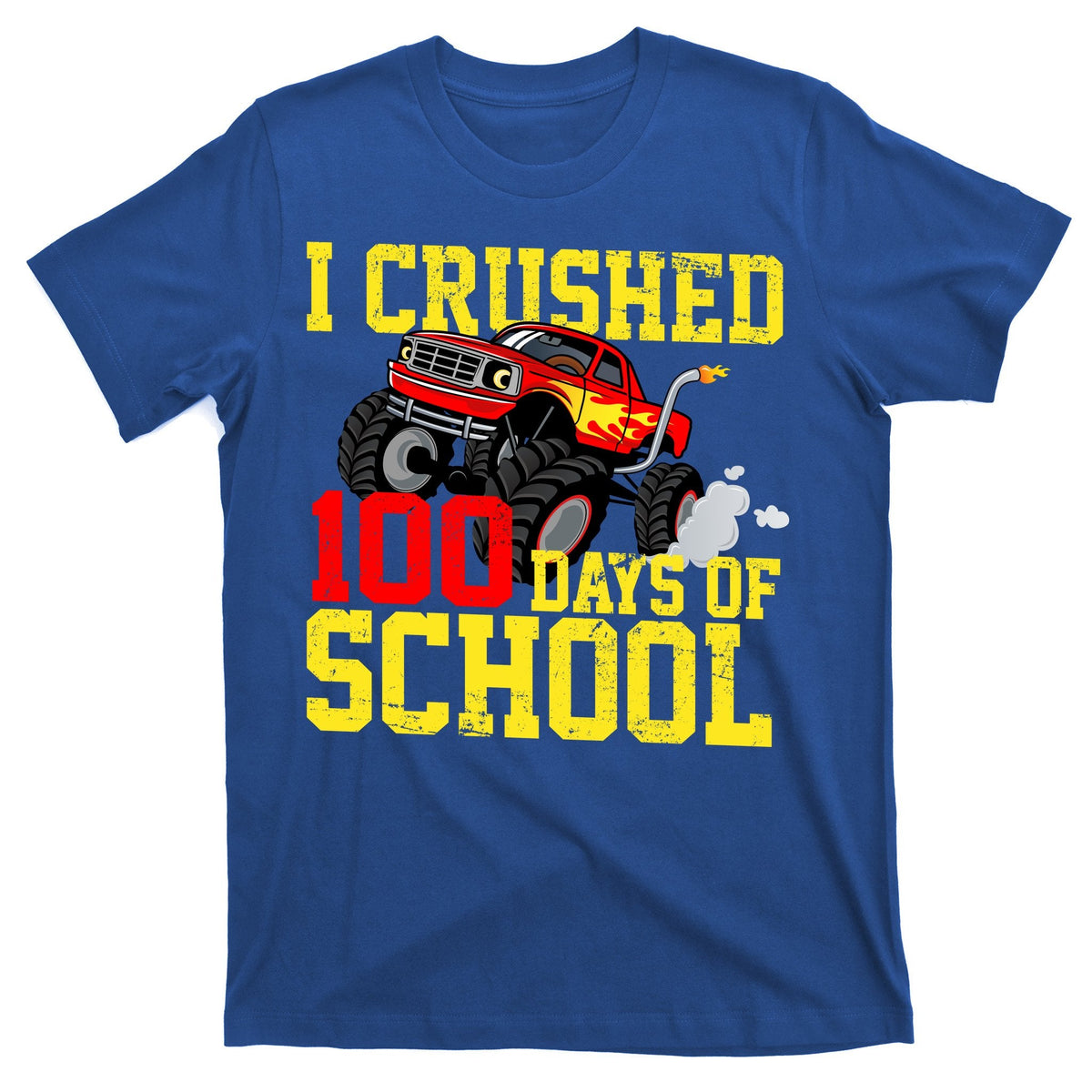 I Crushed 100 Days Of School Monster Truck T-Shirt product image 1