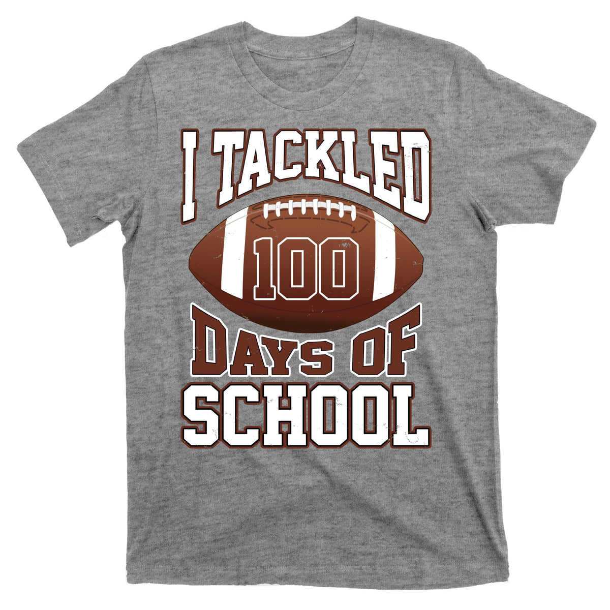 I Tackled 100 Days Of School Football T-Shirt product image 1
