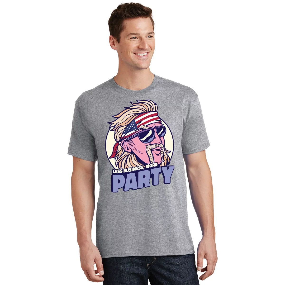 Less Business More Party 4th Of July USA T-Shirt product image 1