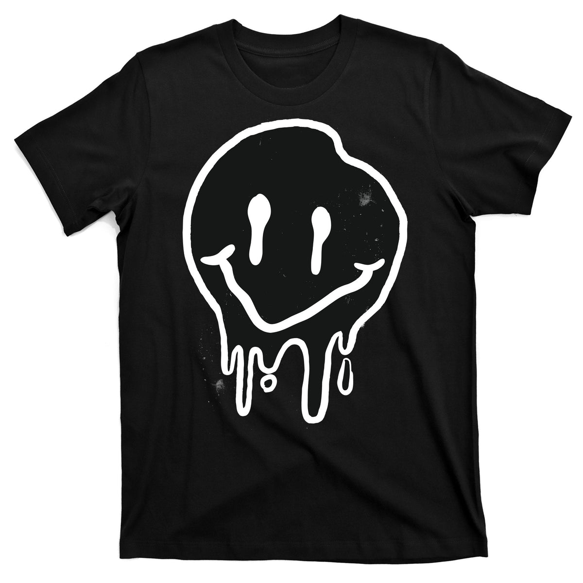 Melting Black And White Smile Face T-Shirt product image 1