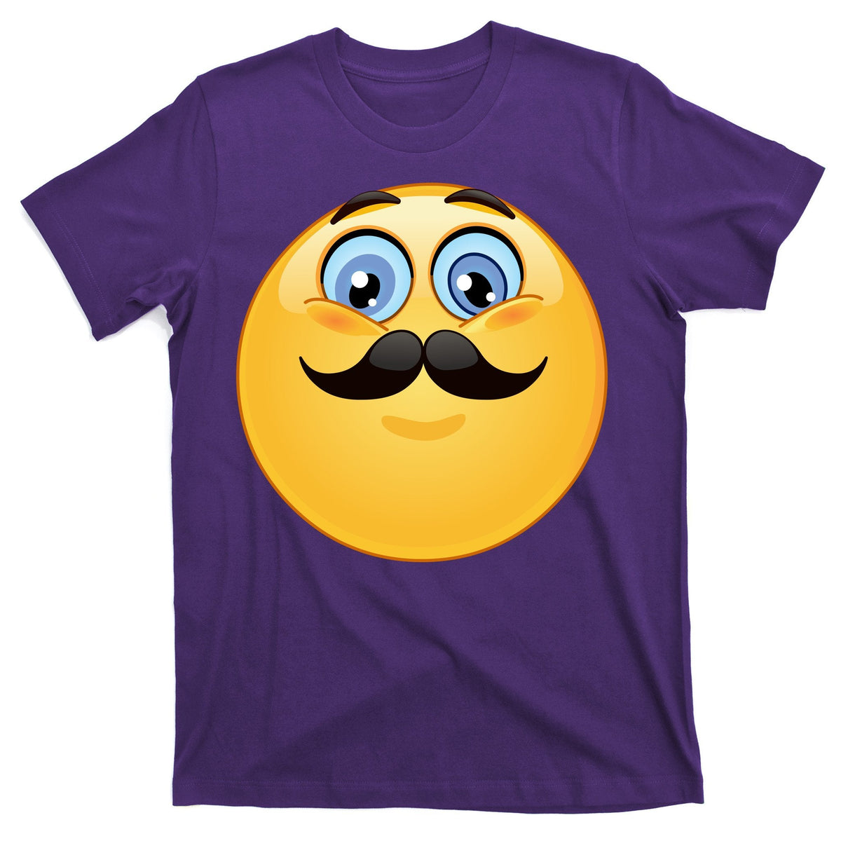 Mustache Emoji Smiley Face T-Shirt product image 1