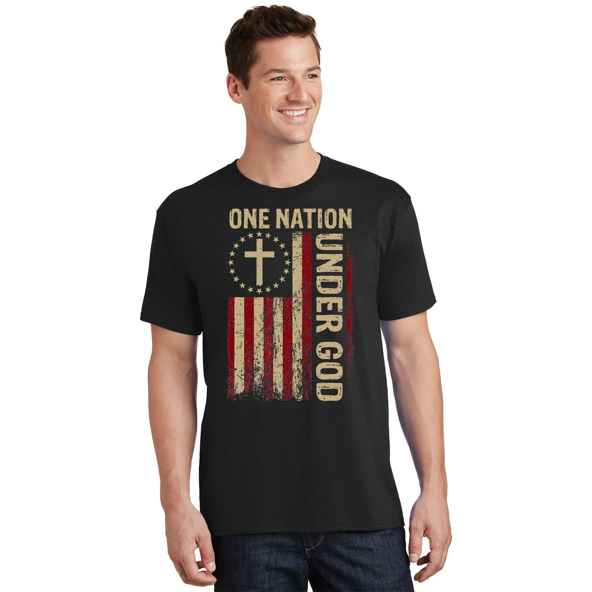 One Nation Under God Flag 4th Of July Patriotic Christian product image 1