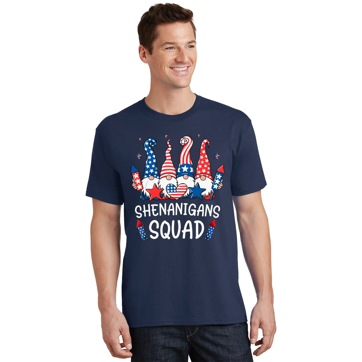Patriotic Gnomes 4th Of July Funny Shenanigans Squad T-Shirt product image 1