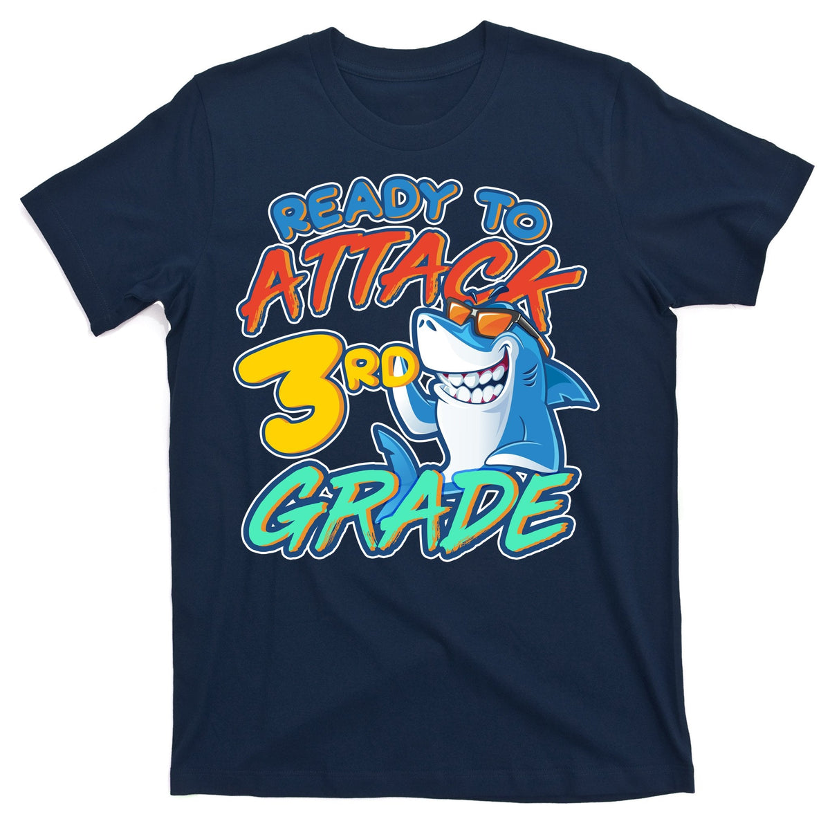 Ready To Attack 3rd Grade Shark T-Shirt product image 1