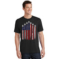 Retro Fighter Jet Airplane Usa Flag 4th Of July T-Shirt product image 1
