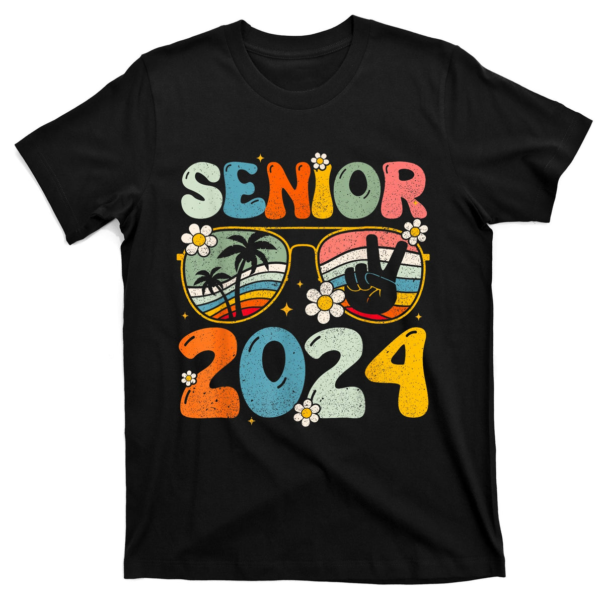 Retro Senior 2024 Back To School Class Of Graduation T-Shirt product image 1