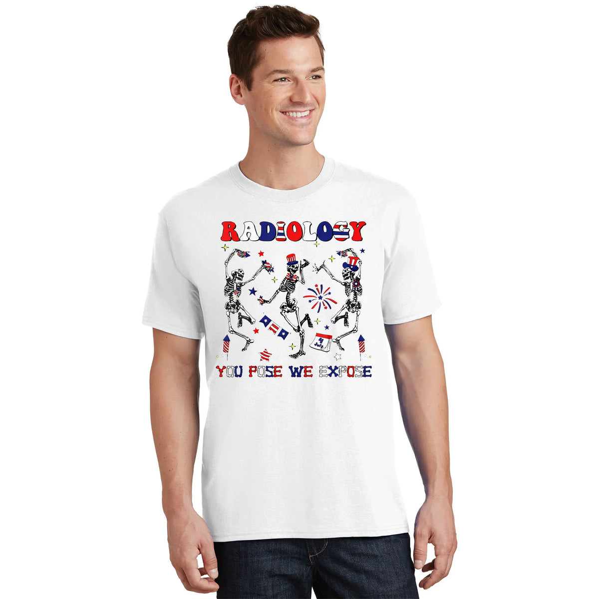 Radiology You Pose We Expose Skeleton Dancing 4th Of July product image 1
