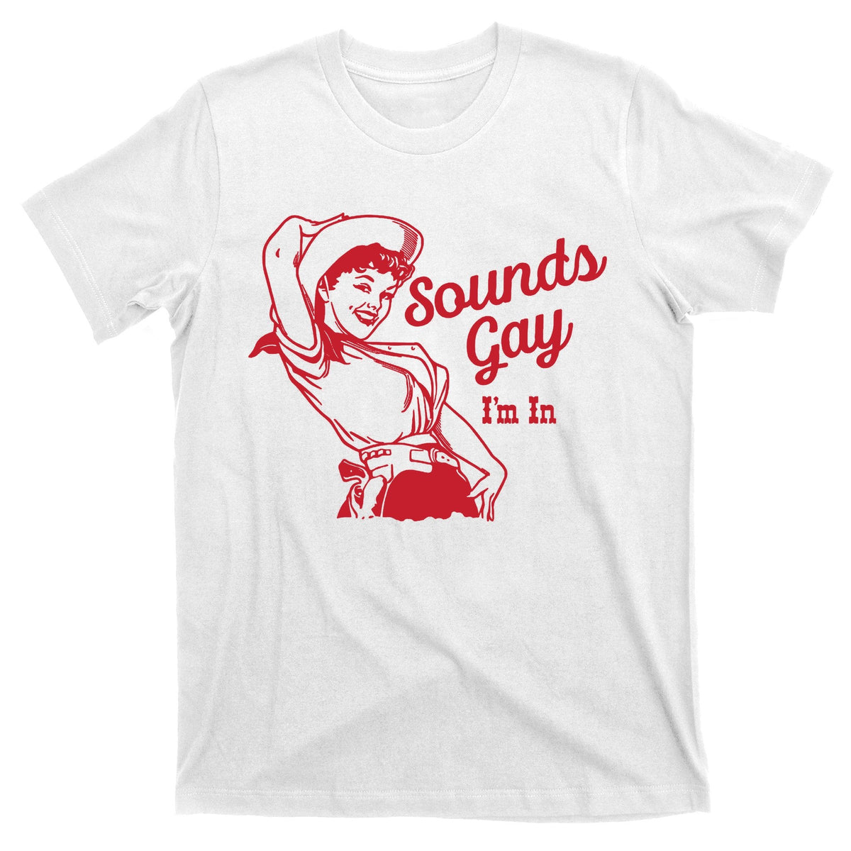 Sounds Gay IM In Retro Lgbt 80s Pride T-Shirt product image 1