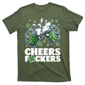 St Patricks Day Cheers Fckers Shamrock Clover Green Beer product image 1