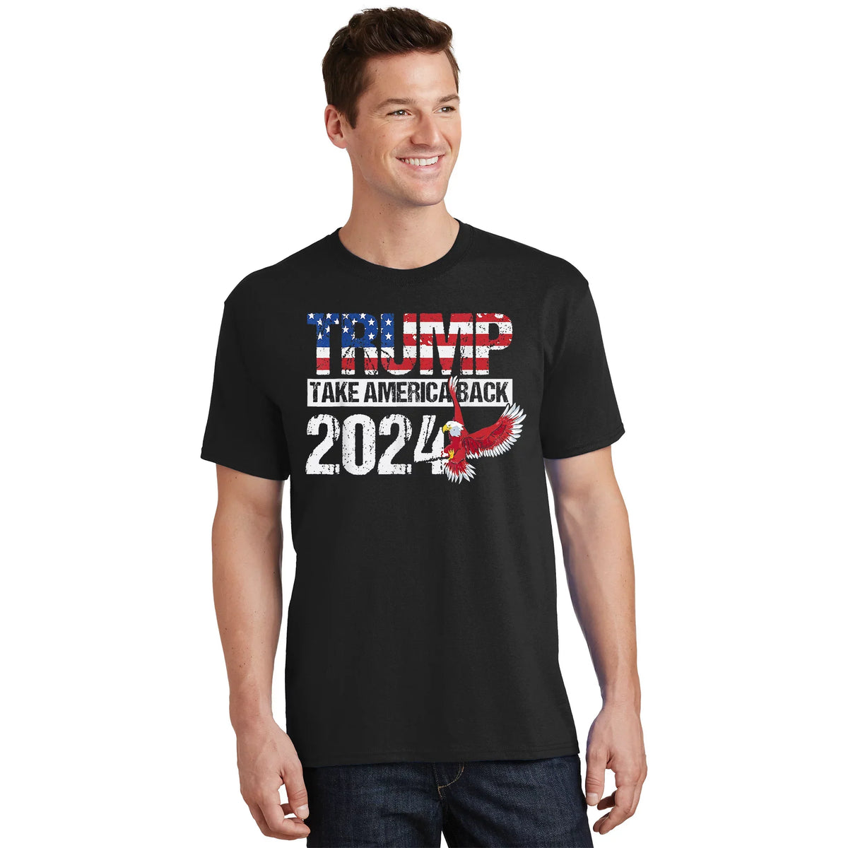 Trump 2024 Flag Take America Back 4th Of July T-Shirt product image 1