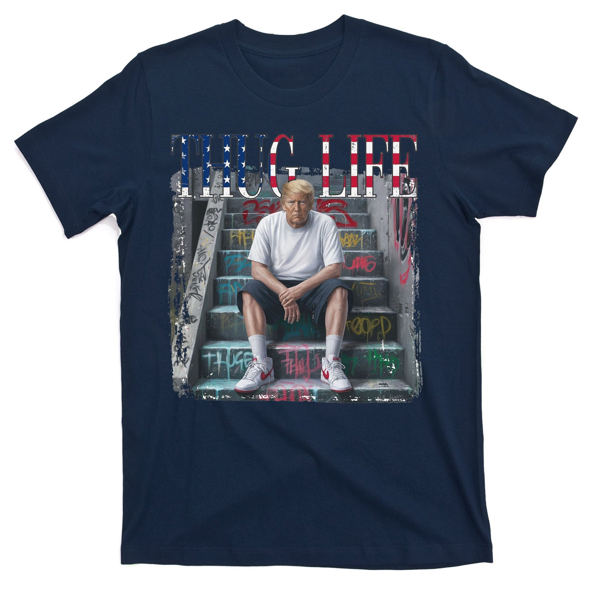 Trump Hip Hop Thug Life America Flag Vote Felon Conviction product image 1
