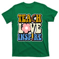 Teach Love Inspire Retro Gift For Teacher T-Shirt product image 1