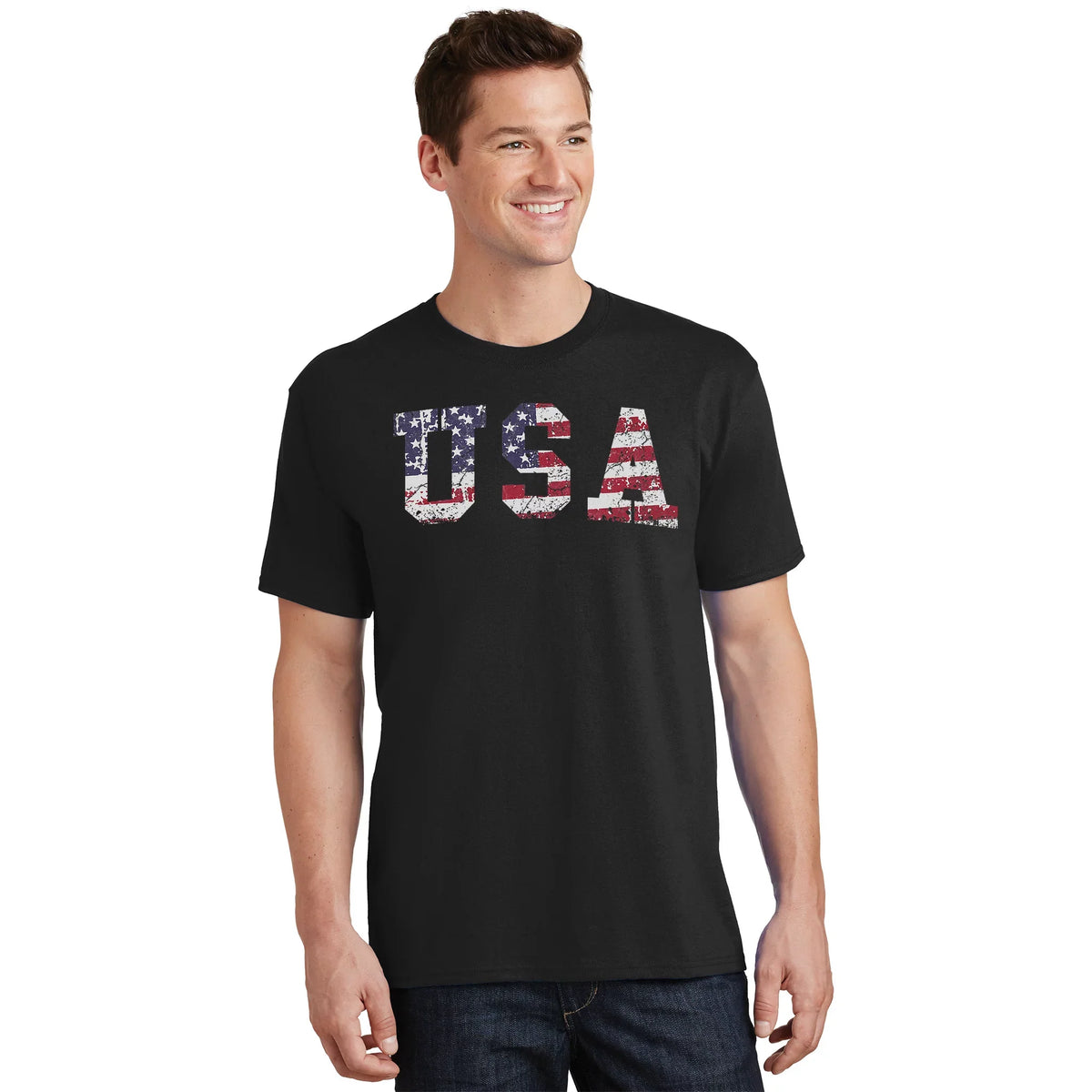 USA Patriotic 4th Of July American Flag Vintage T-Shirt product image 1