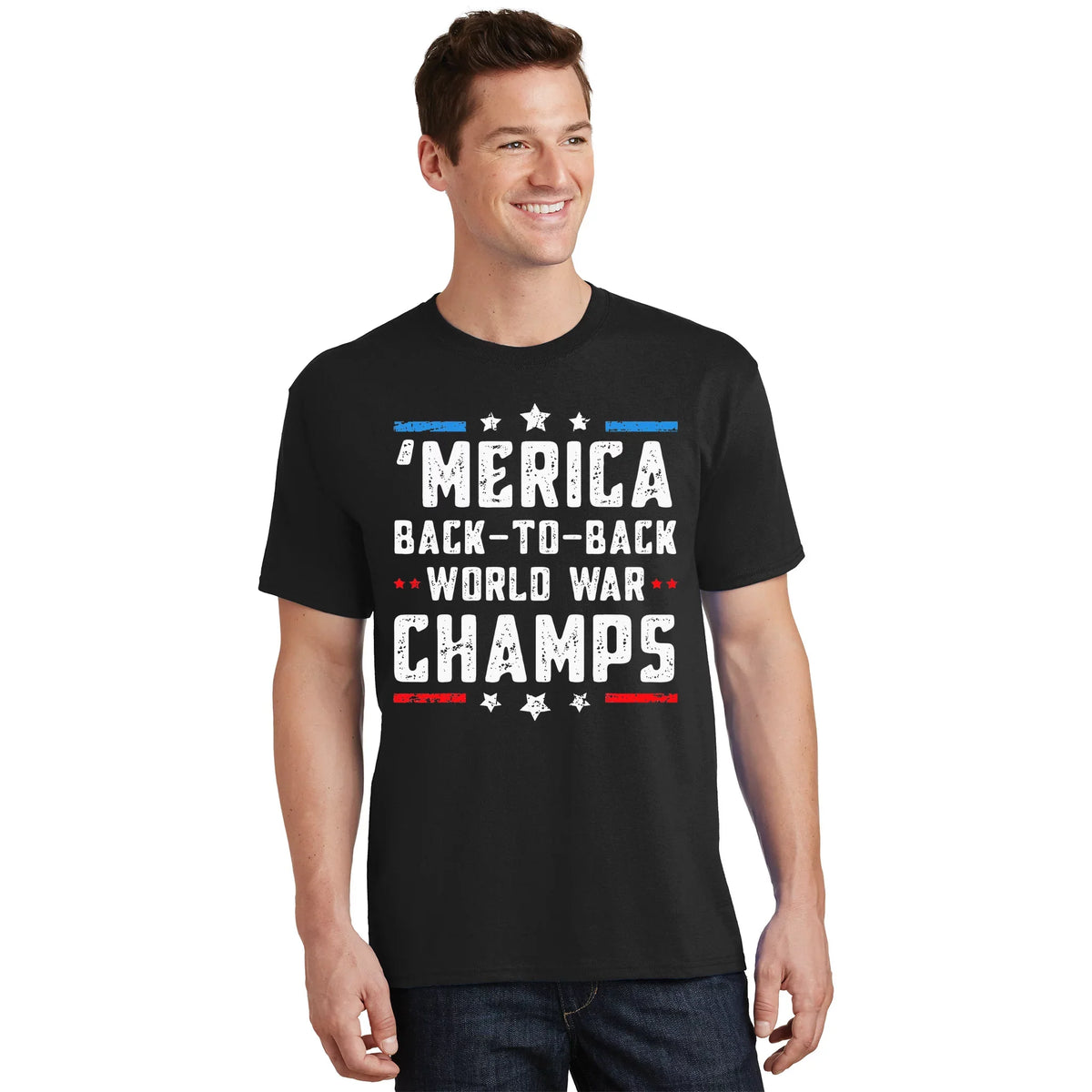 Undefeated Two Time World War Champs 4th Of July Patriotic product image 1