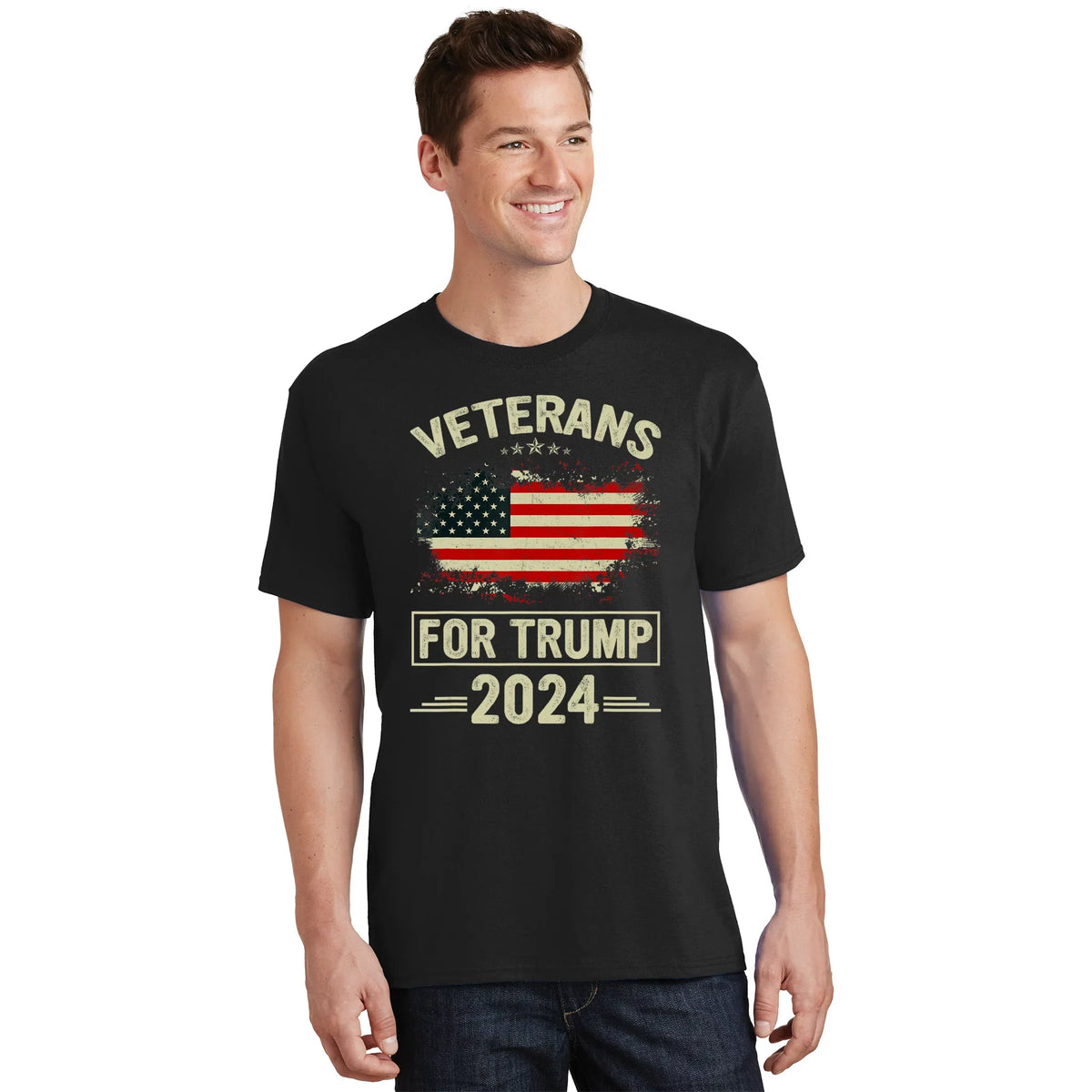 Veterans For Trump 2024 Veteran Day T-Shirt product image 1