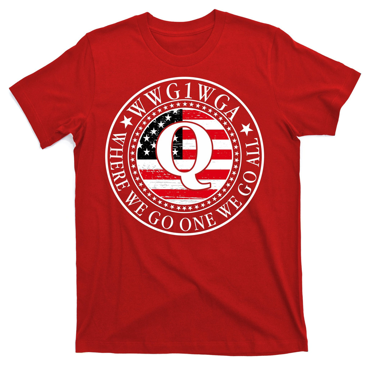 WWG1WGA Qanon Flag Emblem T-Shirt product image 1