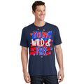 Young Wild & Free Red White & Blue T-Shirt product image 1